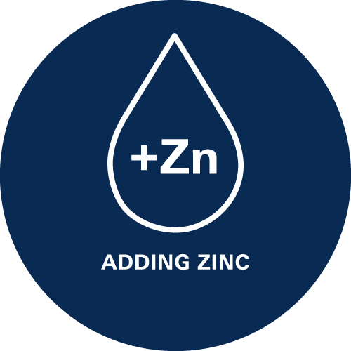 Ajout de zinc - Le zinc stimule l'équilibre.  